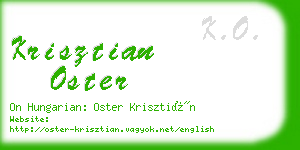 krisztian oster business card